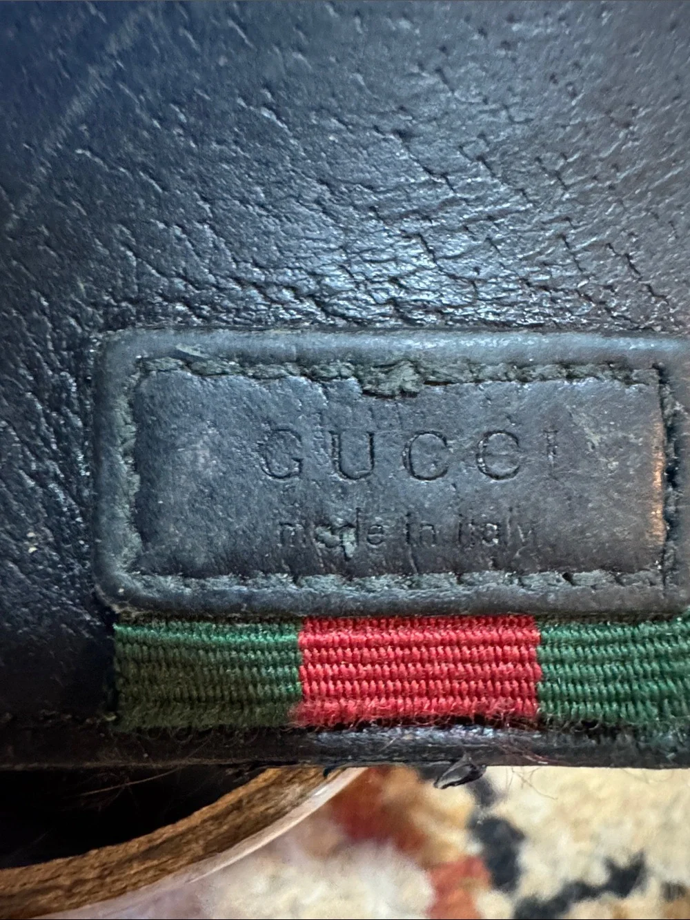 Gucci Black Leather Card Sleeve with Money Clip  WELL LOVED AND USED